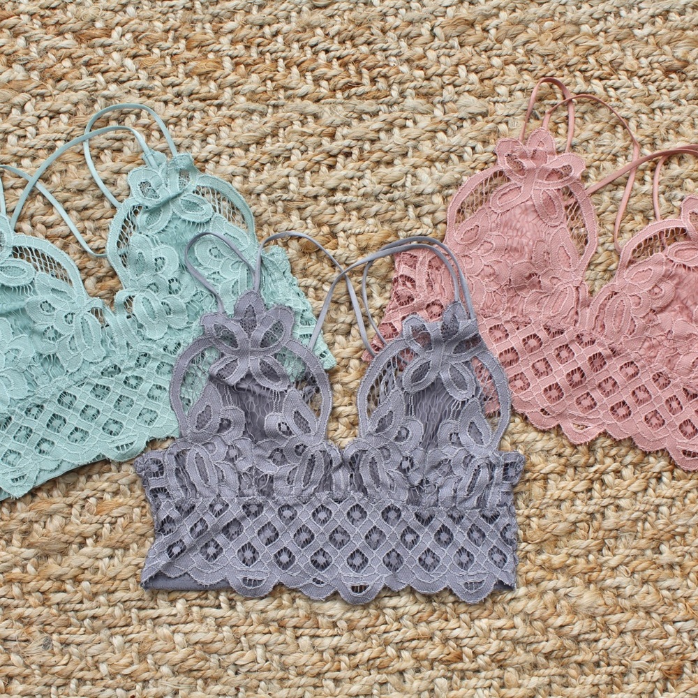 COPY - Heavenly Lace Pink Bralette - Picture 4 of 6